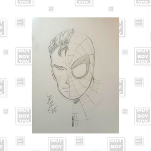 John Romita Jr – Original Spider-man / Peter Parker wounded Headshot 28x21cm
