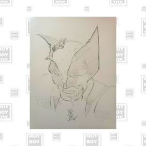 John Romita Jr – Original Wolverine wounded Headshot 28x21cm
