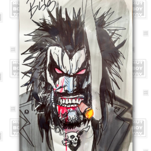 Simon Bisley - Original Lobo headshot 42x29,5cm