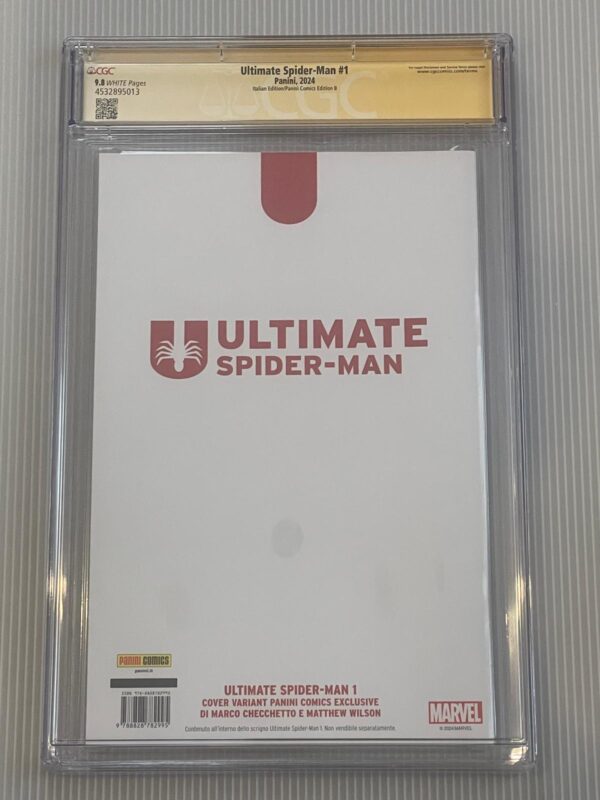 Ultimate Spider-man #1 variant "scrigno" limitata 1000ex Sketchato e Firmato da Marco Checchetto CGC Signature Series 9.8
