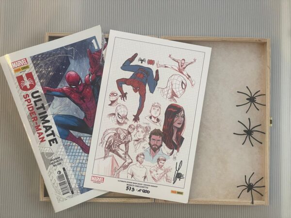 Ultimate Spider-man #1 variant "scrigno" limitata 1000ex Sketchato e Firmato da Marco Checchetto CGC Signature Series 9.8