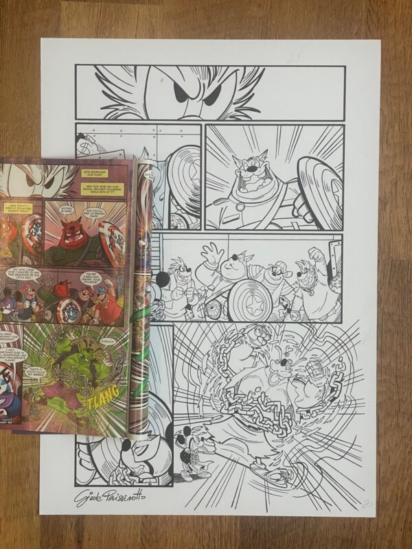 Giada Perissinotto - Tavola originale What if Donald Duck became Wolverine #1 pag. 20