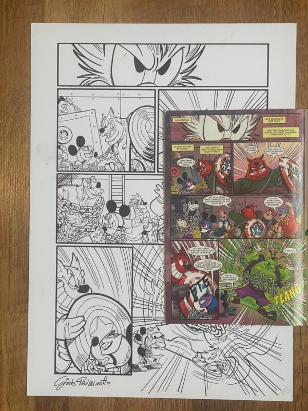 Giada Perissinotto - Tavola originale What if Donald Duck became Wolverine #1 pag. 20