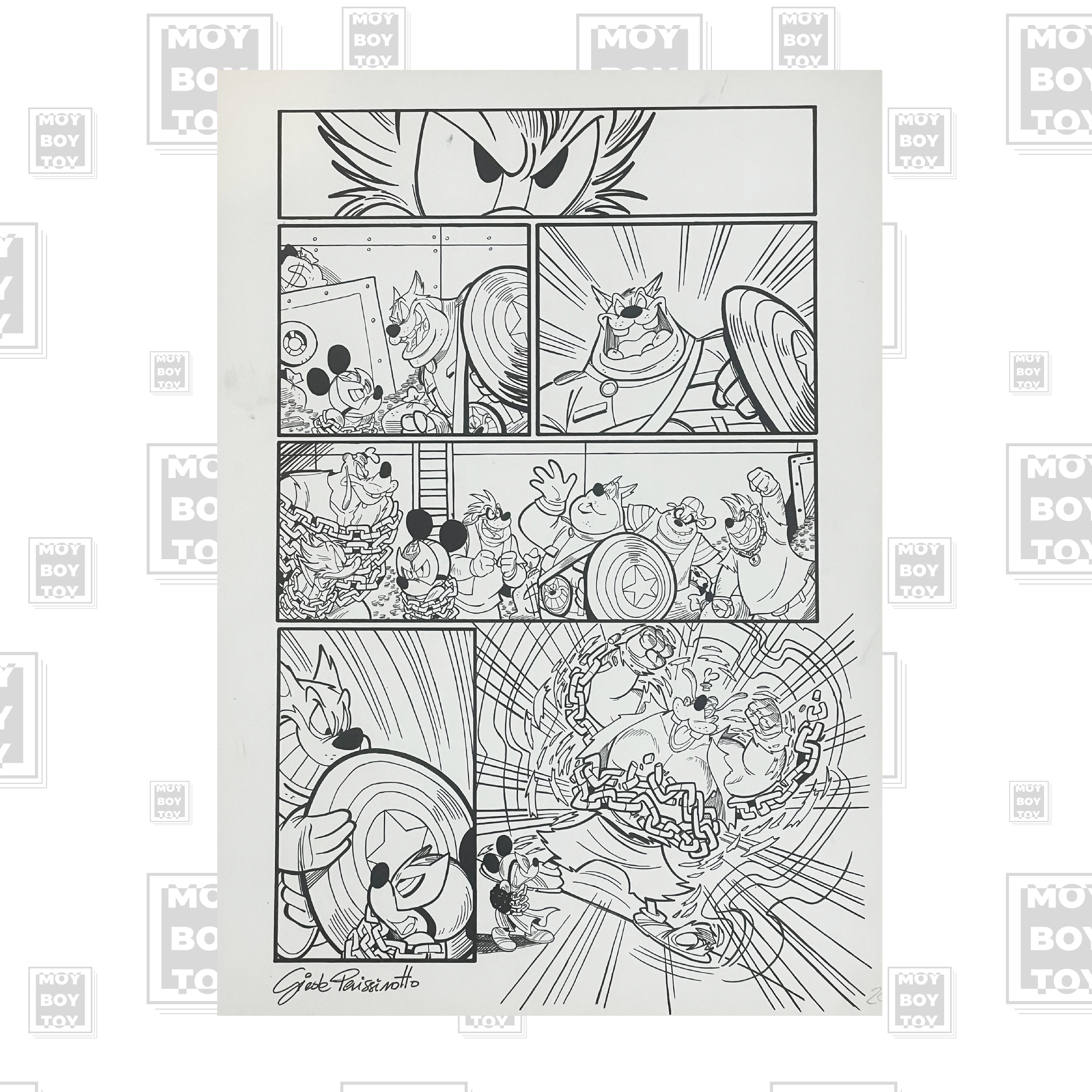 Giada Perissinotto - Tavola originale What if Donald Duck became Wolverine #1 pag. 20
