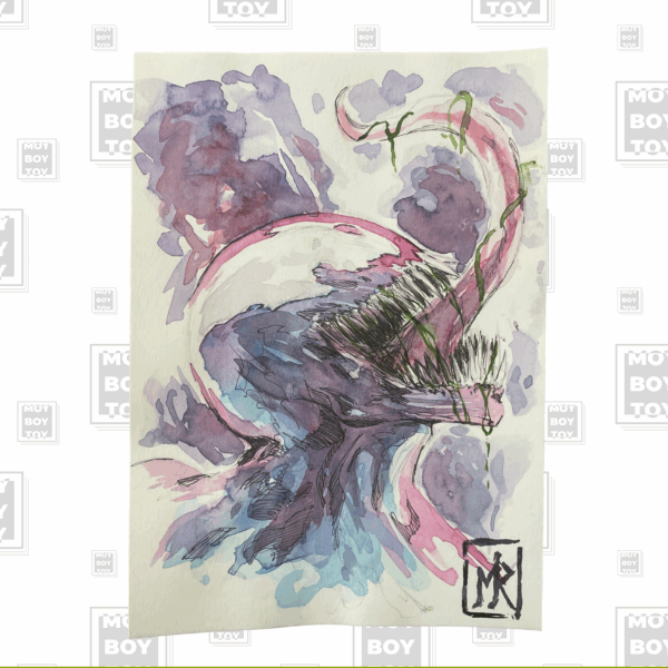 Manuel Ricci - Venom headshot watercolor 21x14,8cm