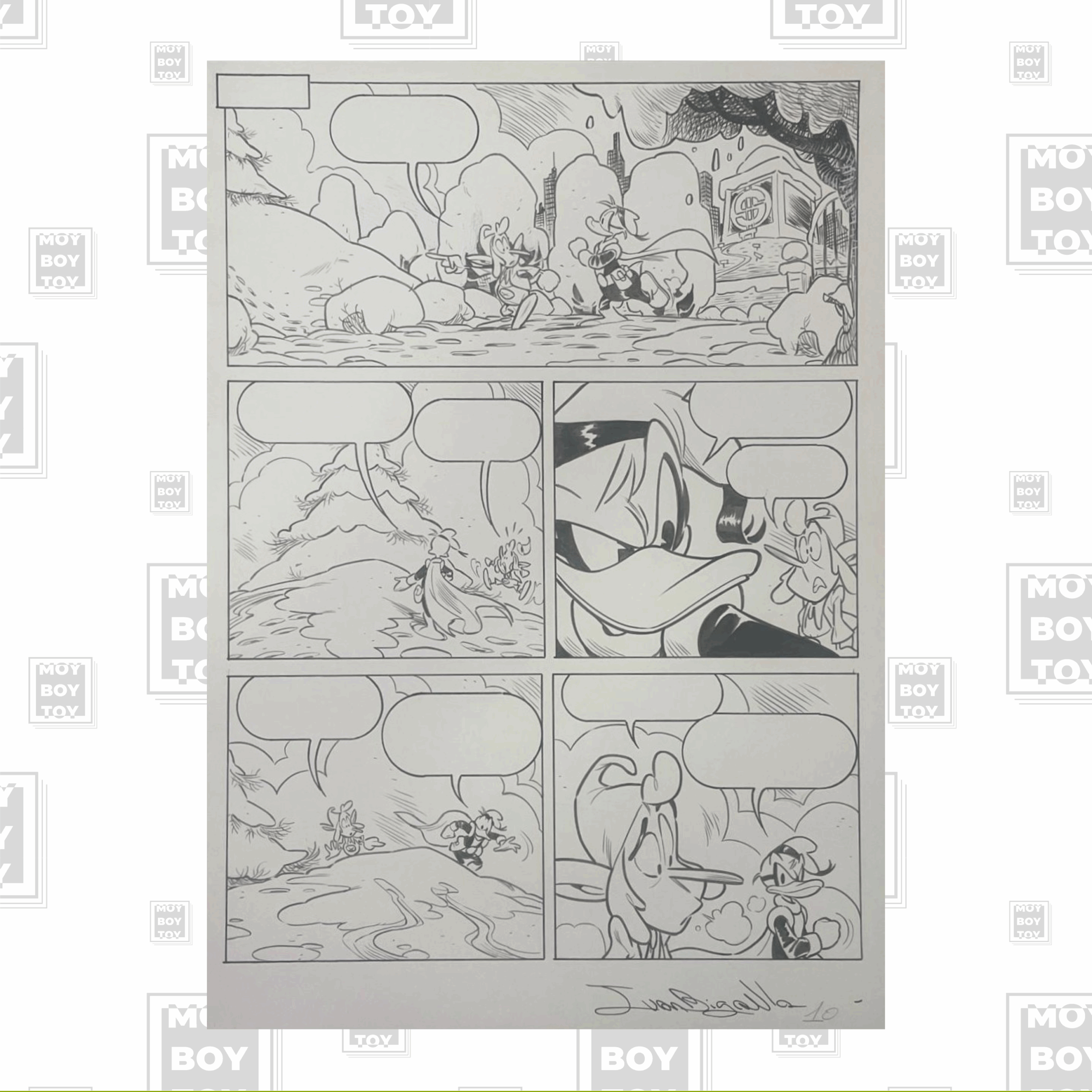 Ivan Bigarella - Tavola originale "Paperinik in Missione Natale" pag. 10