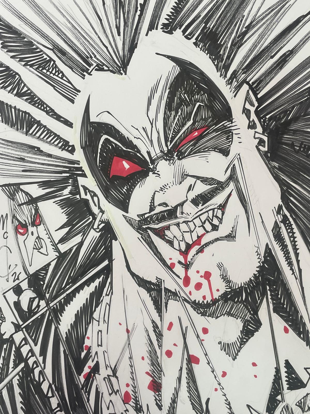 John McCrea - Original Lobo headshot 29,5x21cm