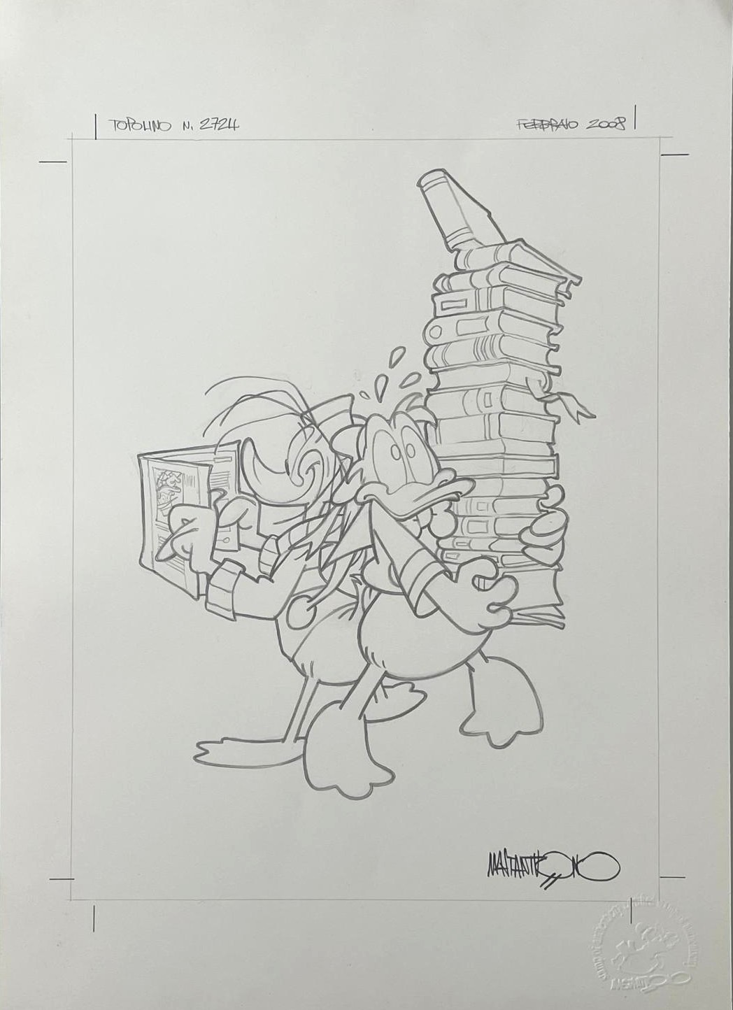 Corrado Mastantuono – Copertina originale Topolino 2724