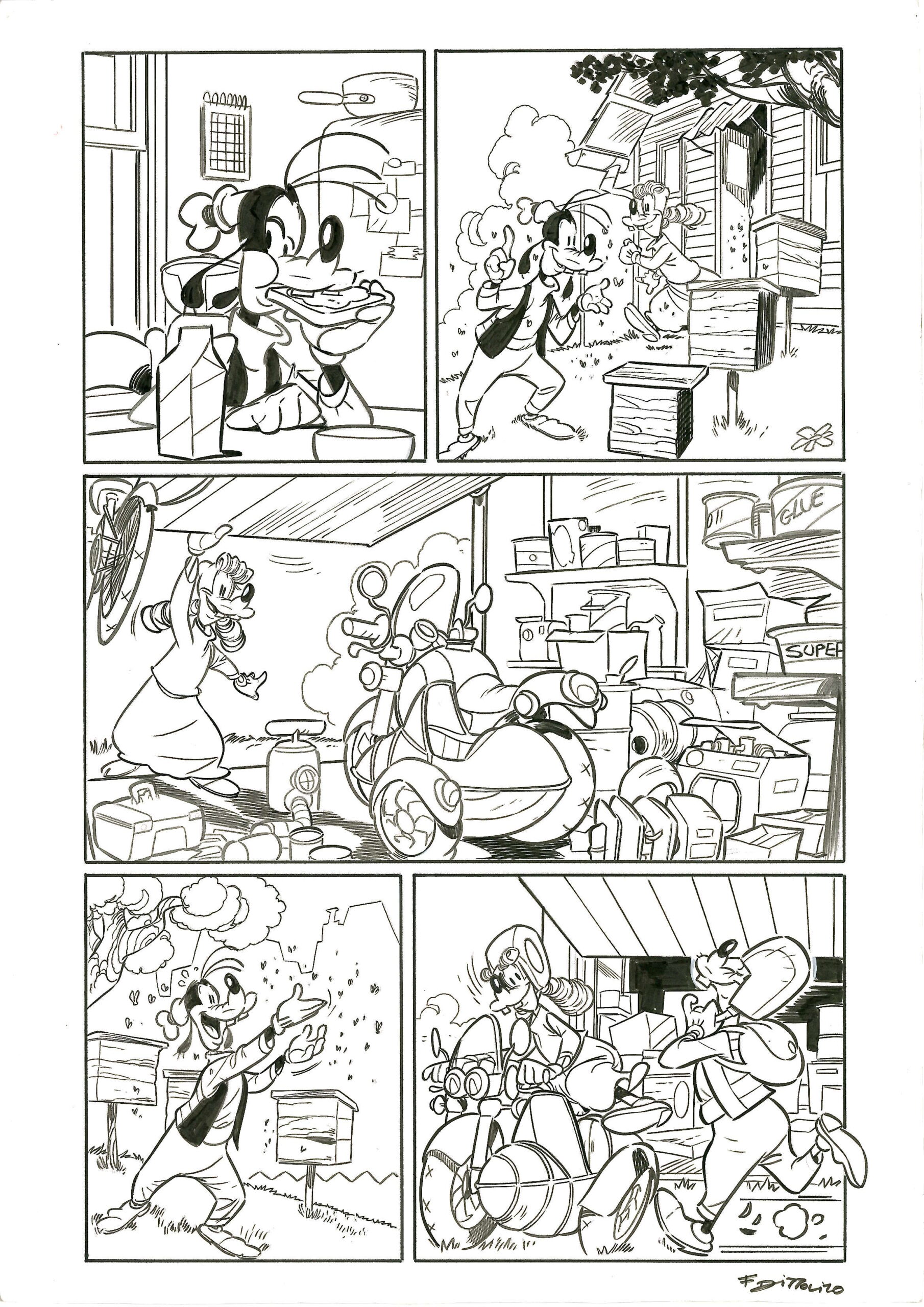 Francesco D'Ippolito - Tavola originale What if Goofy became Spider-Man Pag. 3