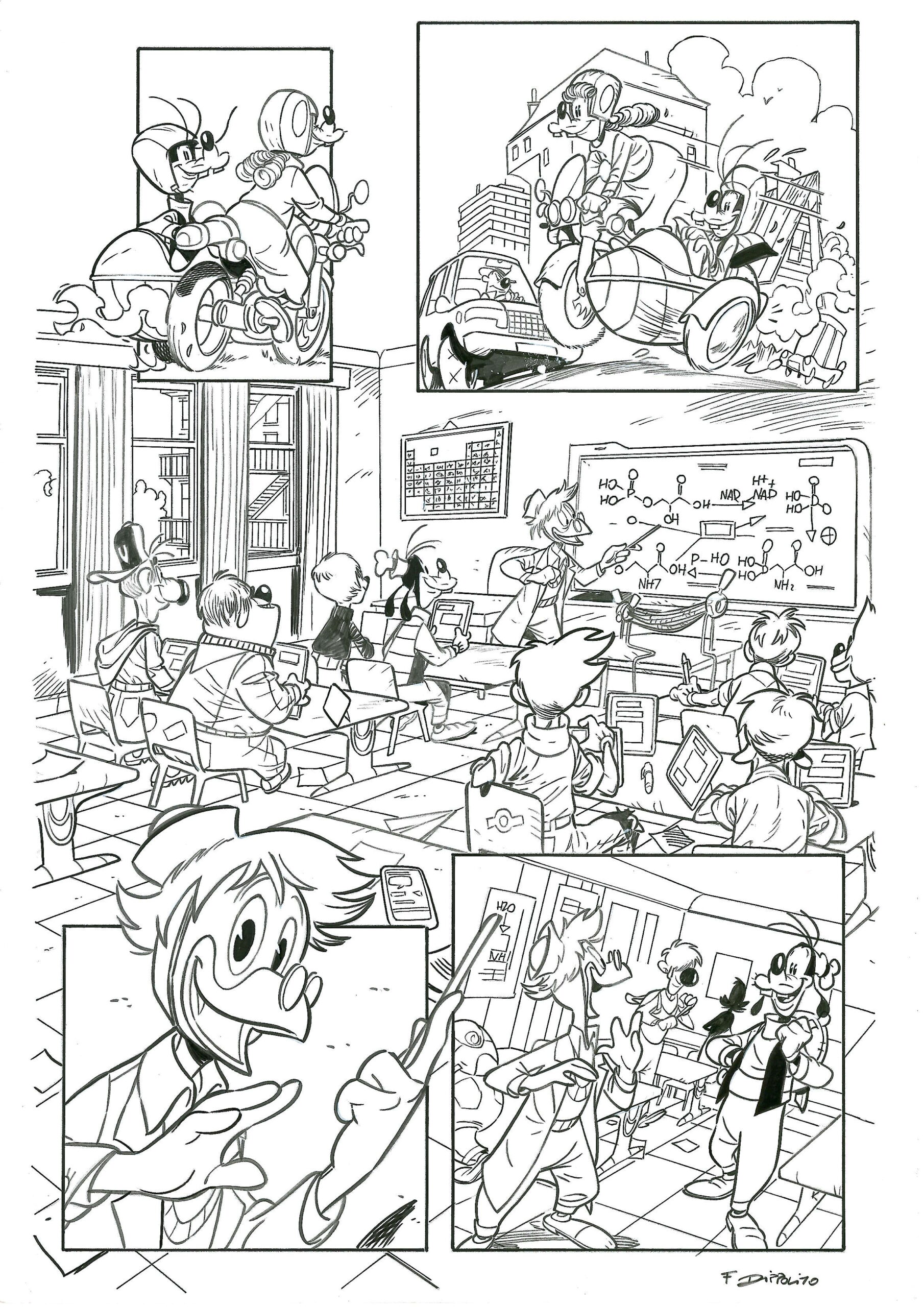 Francesco D'Ippolito - Tavola originale What if Goofy became Spider-Man Pag. 4