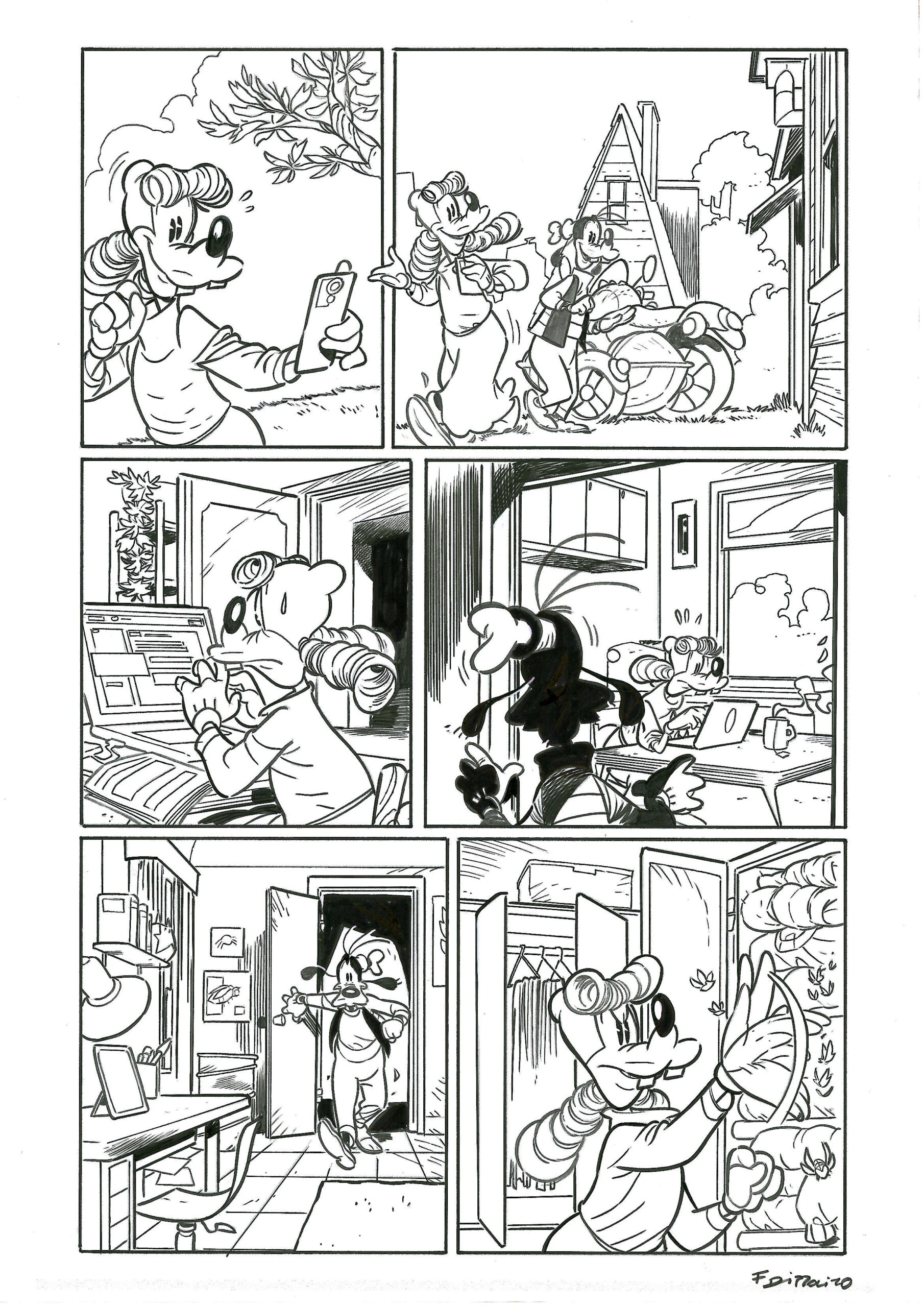 Francesco D'Ippolito - Tavola originale What if Goofy became Spider-Man Pag. 7