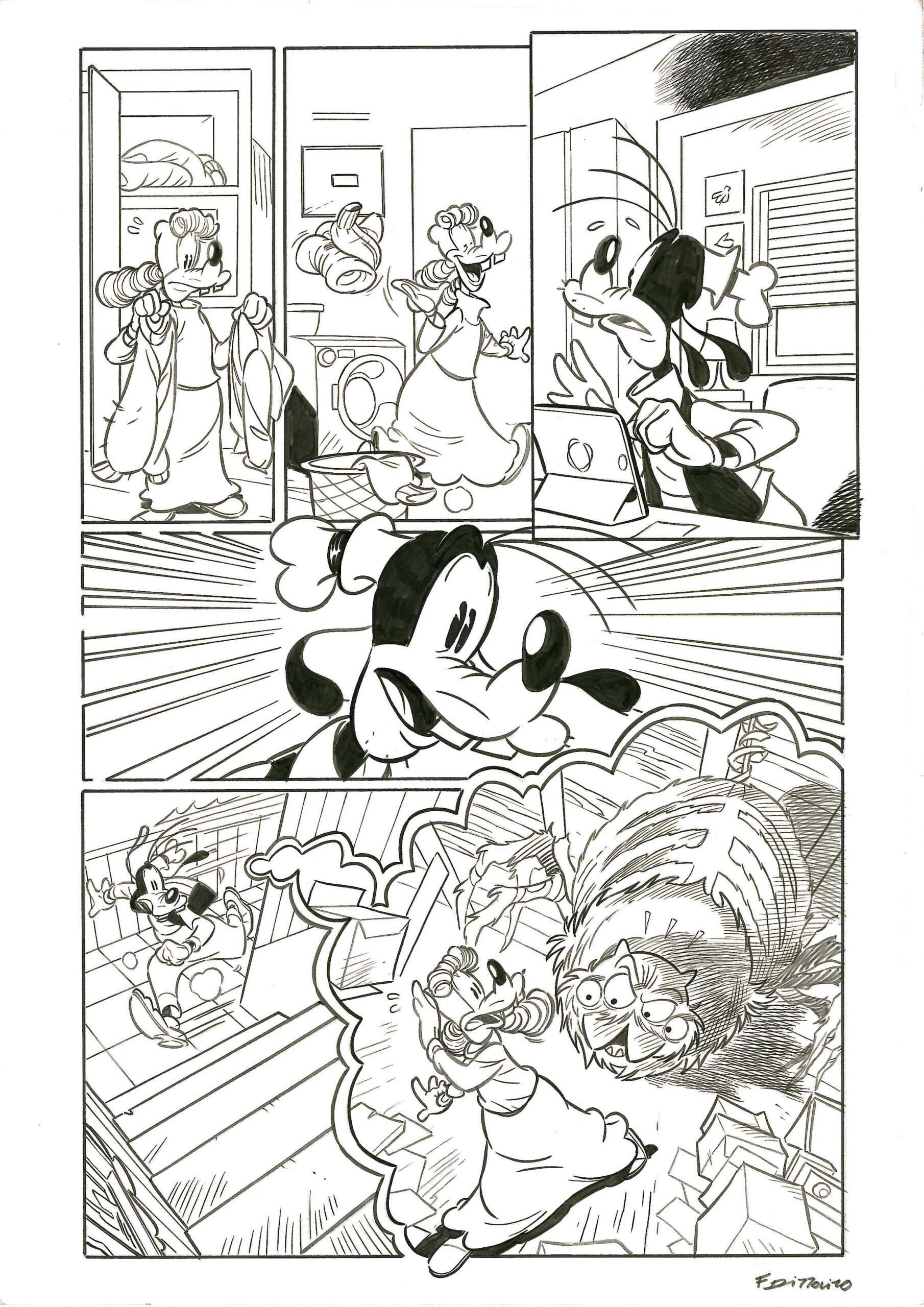 Francesco D'Ippolito - Tavola originale What if Goofy became Spider-Man Pag. 8