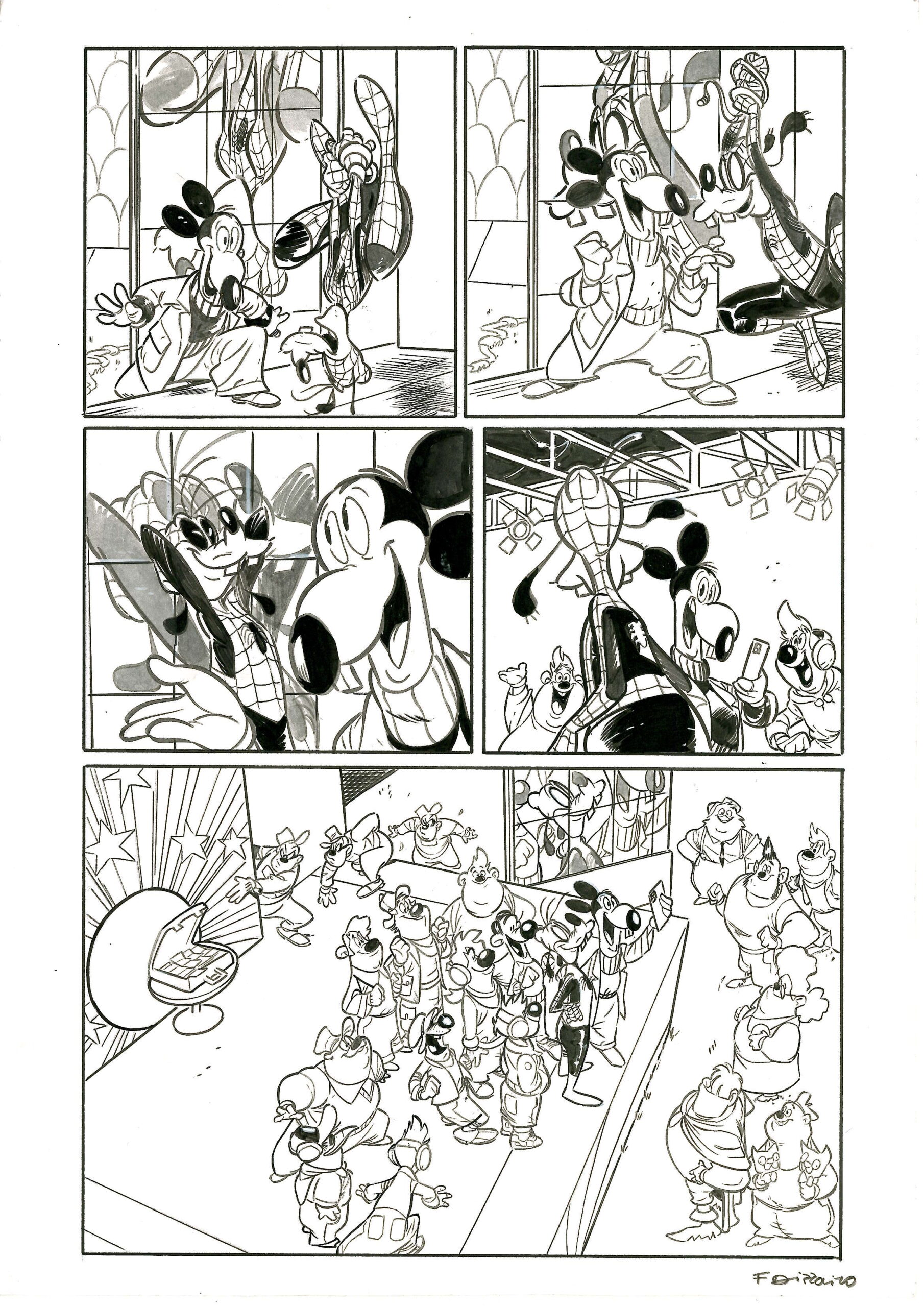Francesco D'Ippolito - Tavola originale What if Goofy became Spider-Man Pag. 20