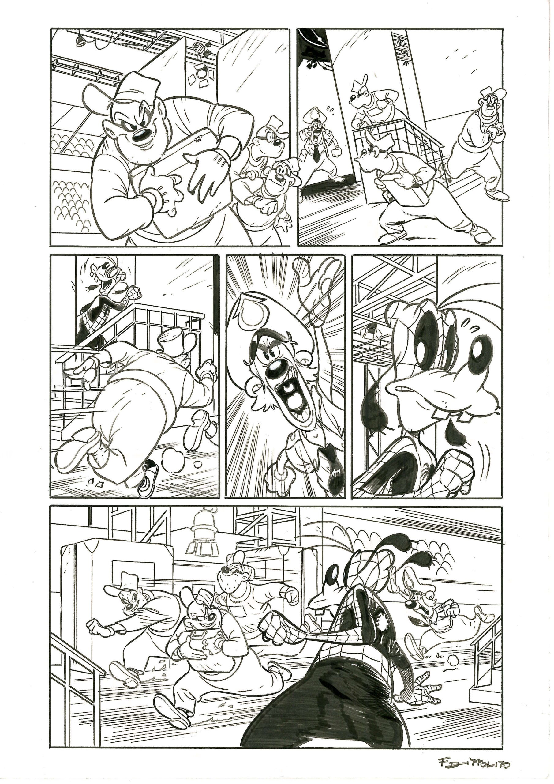 Francesco D'Ippolito - Tavola originale What if Goofy became Spider-Man Pag. 21