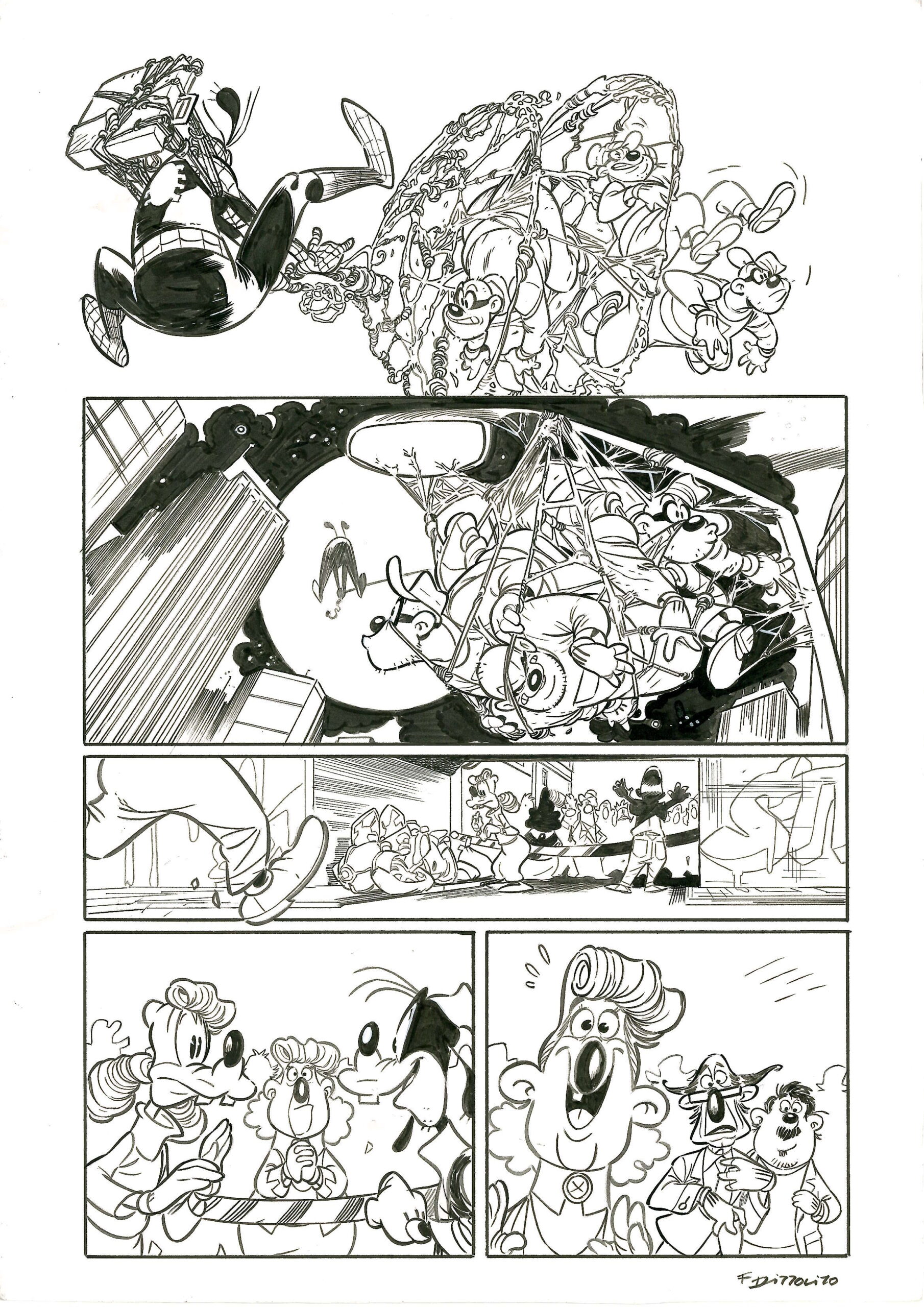 Francesco D'Ippolito - Tavola originale What if Goofy became Spider-Man Pag. 24