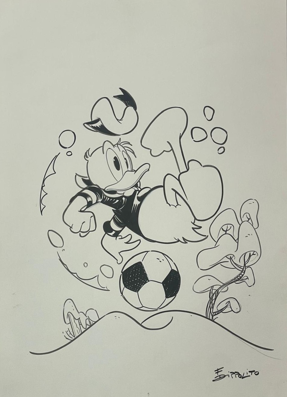 Francesco D'Ippolito – Copertina originale Topolino 3396 Variant Calciatori