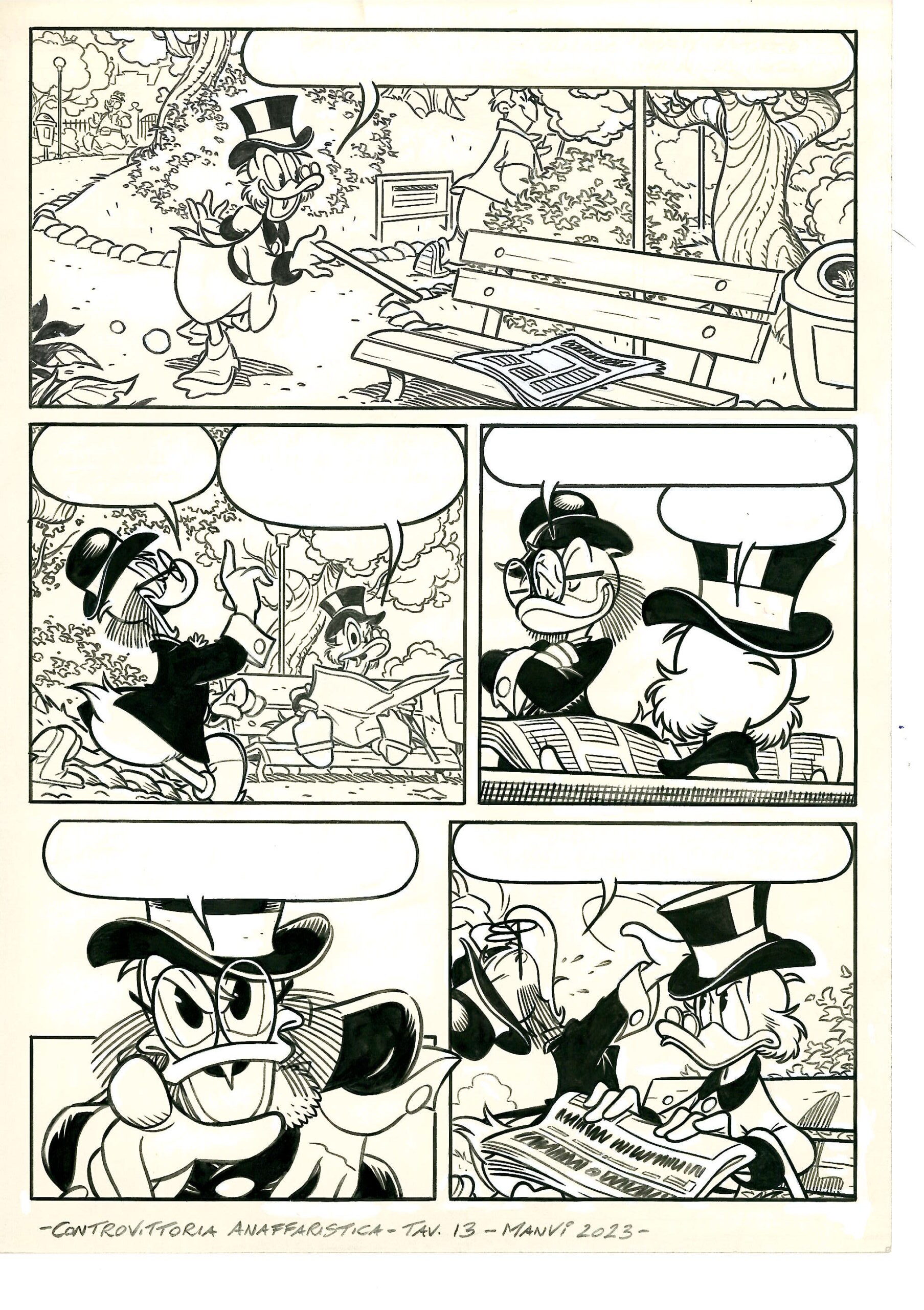Vitale Mangiatordi - Tavola originale Zio Paperone e la controvittoria anaffaristica Pag. 13