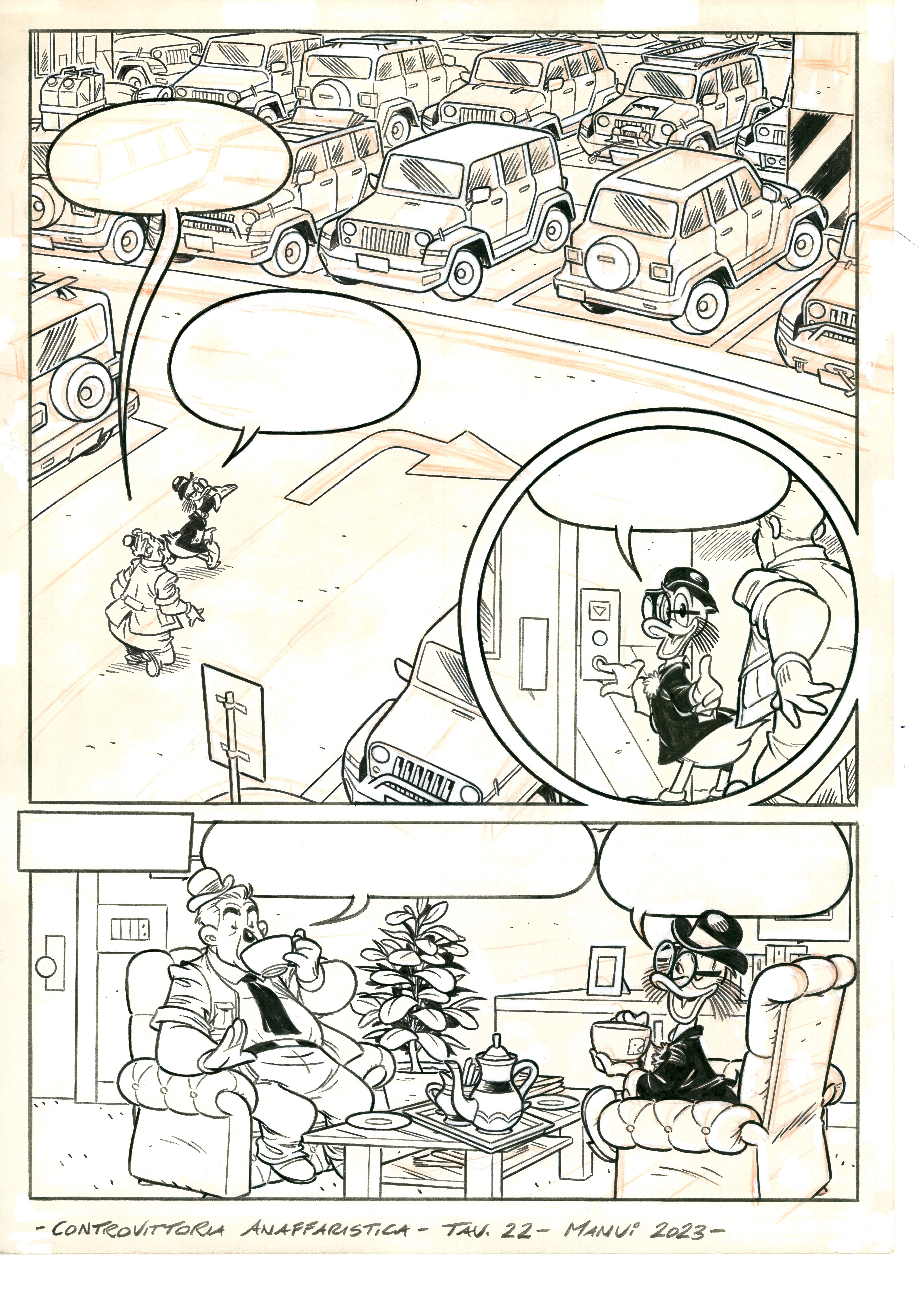 Vitale Mangiatordi - Tavola originale Zio Paperone e la controvittoria anaffaristica Pag. 22