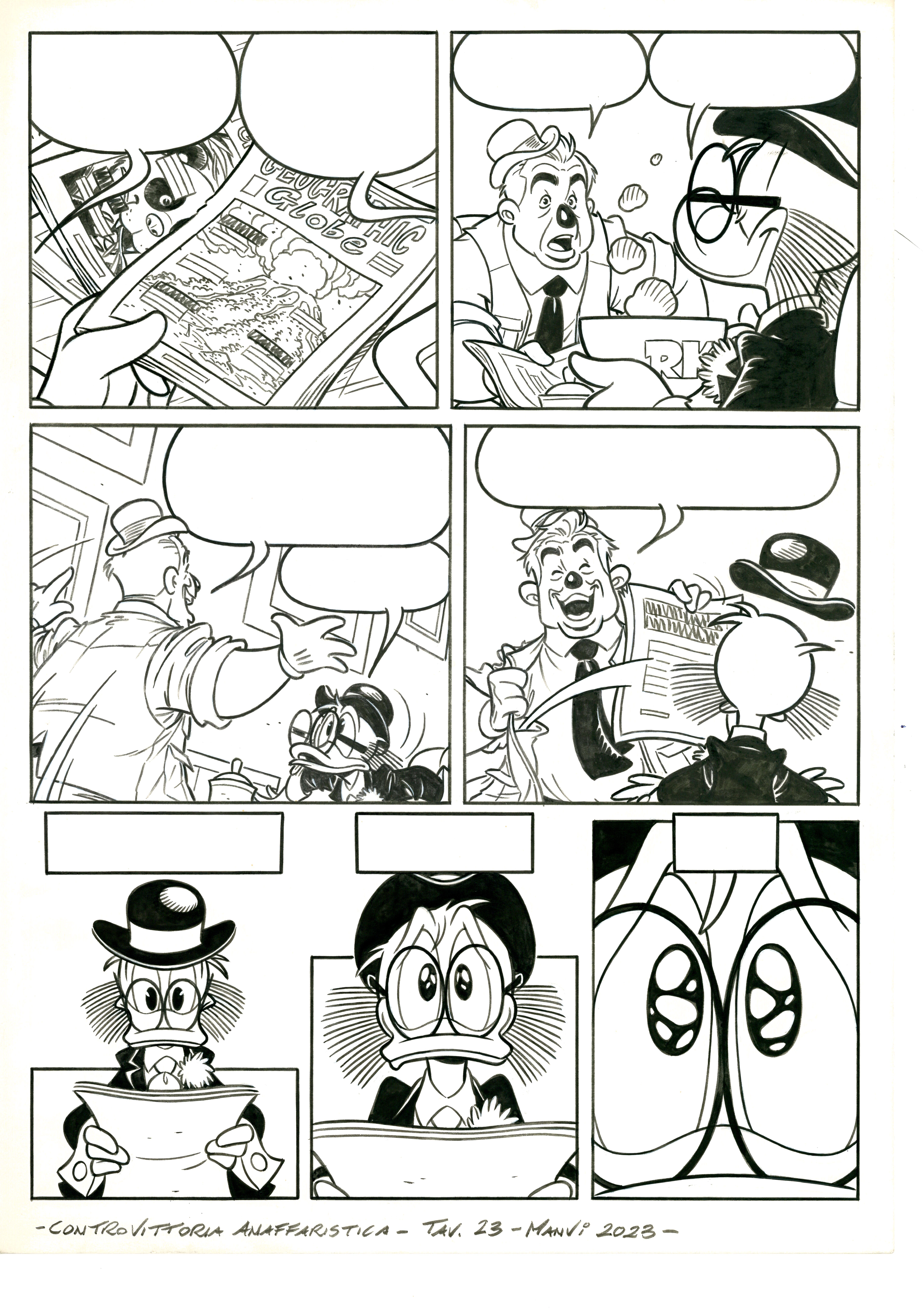 Vitale Mangiatordi - Tavola originale Zio Paperone e la controvittoria anaffaristica Pag. 23