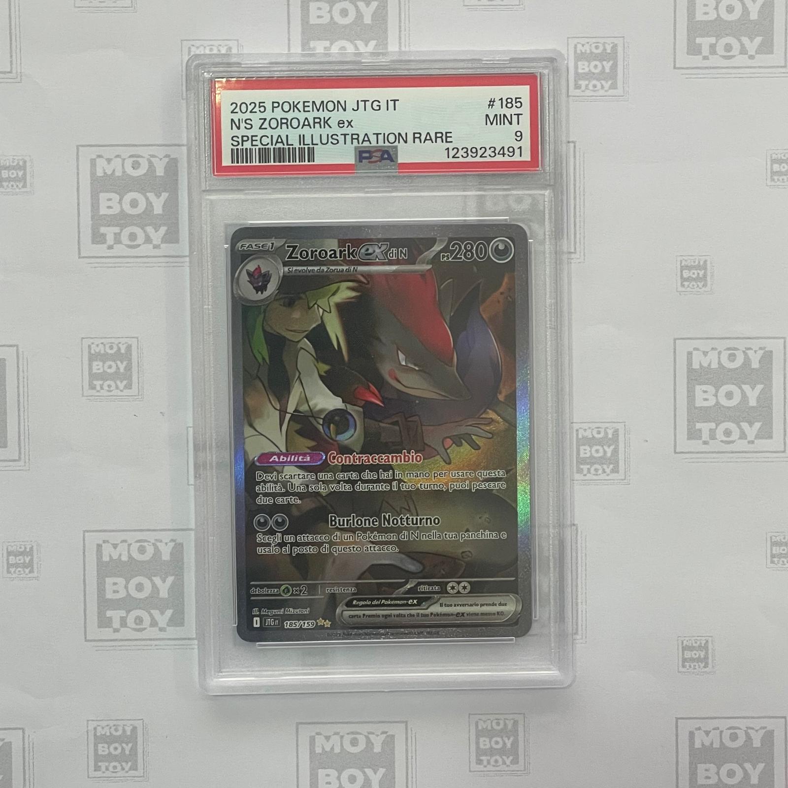 Zoroark Ex di N PSA 9 185/159 Special Illustration Rare Avventure Insieme ITA