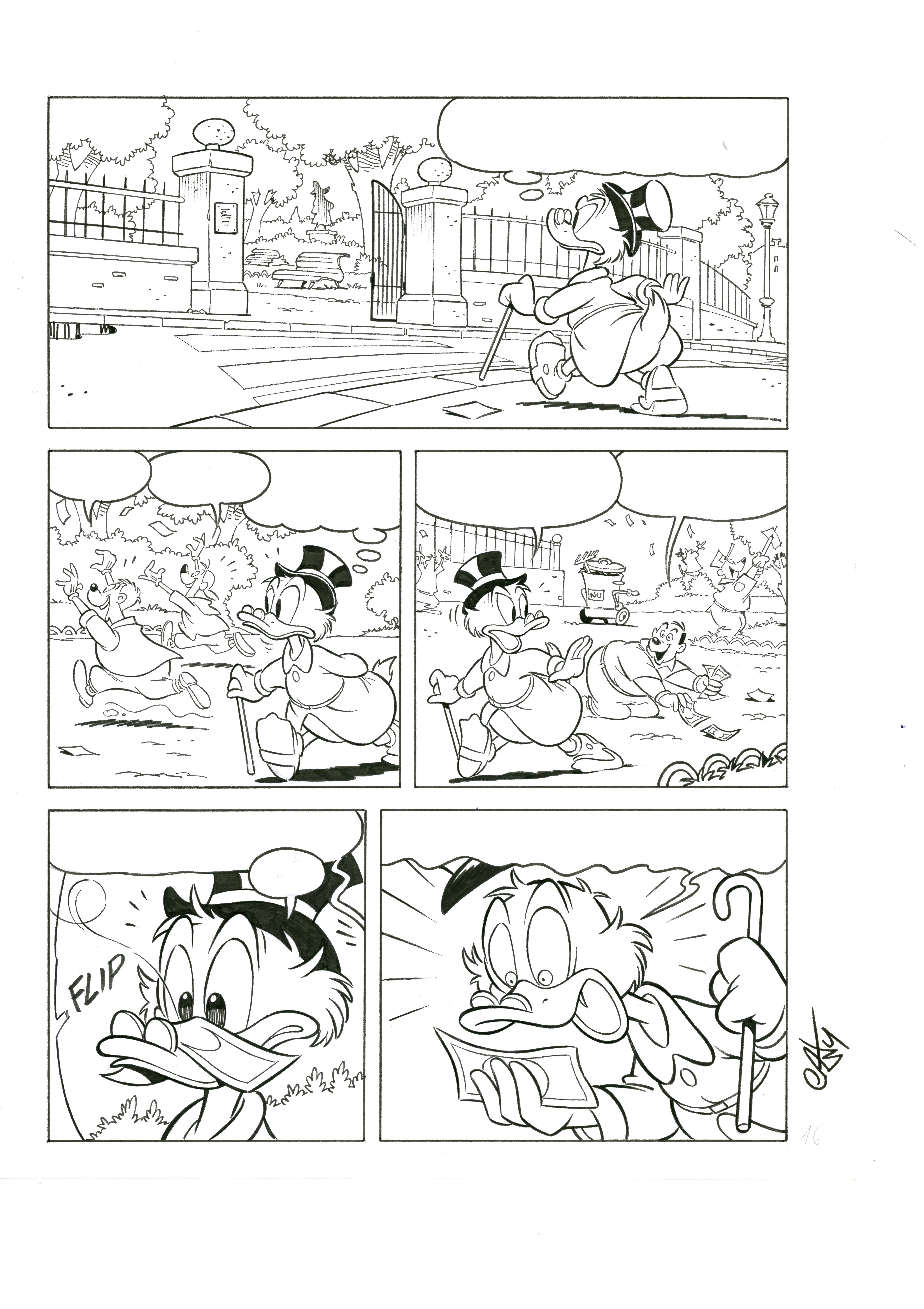 Casty - Tavola originale Zio Paperone e la maschera di Sberleff Pag. 16 re-inked