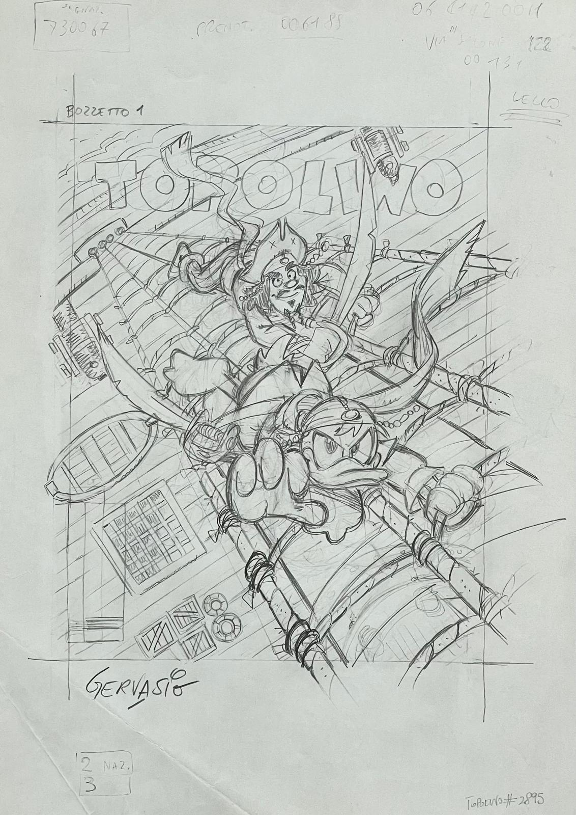 Marco Gervasio – Copertina originale Topolino 2895 a matita