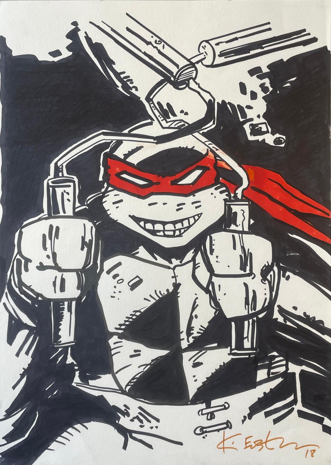 Kevin Eastman - TMNT Michelangelo Ink + Color 30x42cm